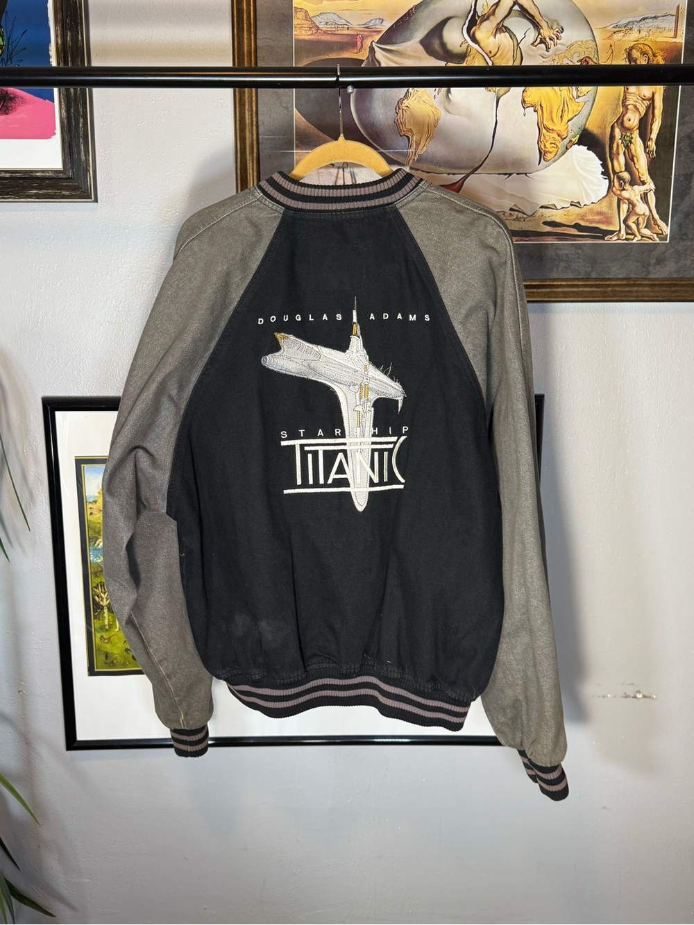 Vintage Douglas Adams Starship Titanic Video Game Bomber Jacket 90s